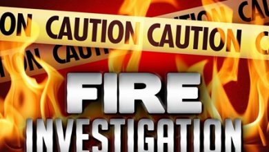 Photo of Monday morning structure fire unites nearby emergency authorities.