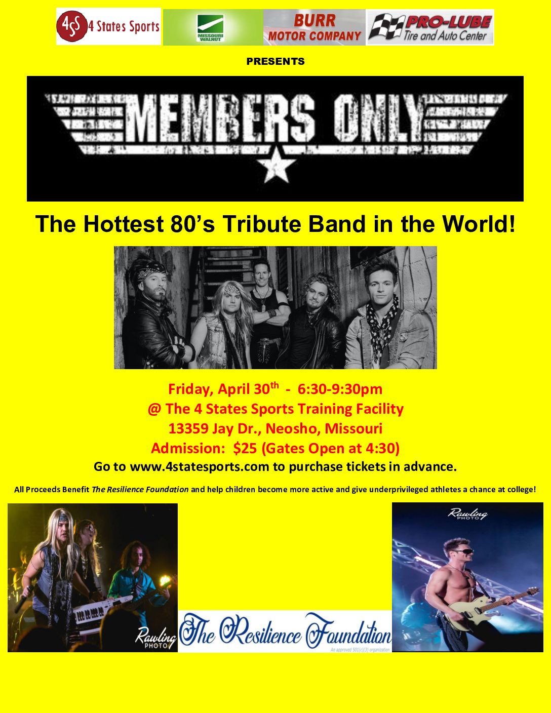 Photo of “Members Only” group to preform Friday in Neosho, with proceeds going to The Resilience Foundation