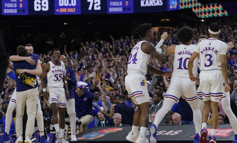 NCAA North Carolina Kansas Basketball