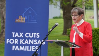 Photo of Governor Kelly signs bill providing tax cuts for Kansans