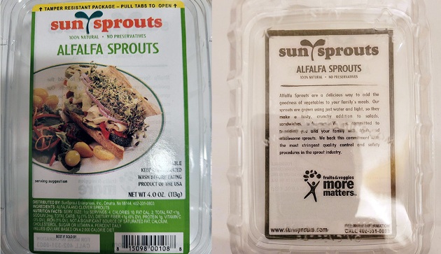 Alfalfa sprouts packaging