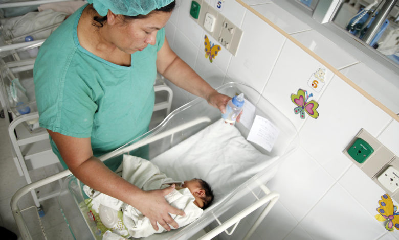 Nurse baby maternity ward hospital