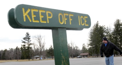 Photo of Juvenile male falls through ice on pond at Mercy Park