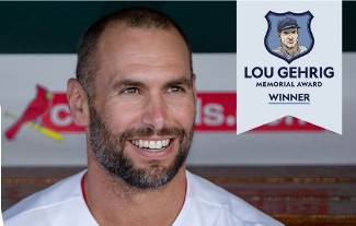 Photo of Cardinal Goldschmidt wins Lou Gehrig Memorial Award