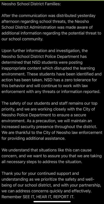 Neosho Message