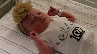 Photo of Freeman welcomes first baby of 2025