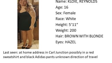 Photo of Missing person in Carl Junction: LOCATED