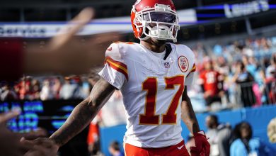 Photo of Wide receiver/kick returner Mecole Hardman joining Packers on one-year deal