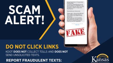 Photo of KDOT warns the public about “Smishing” scams