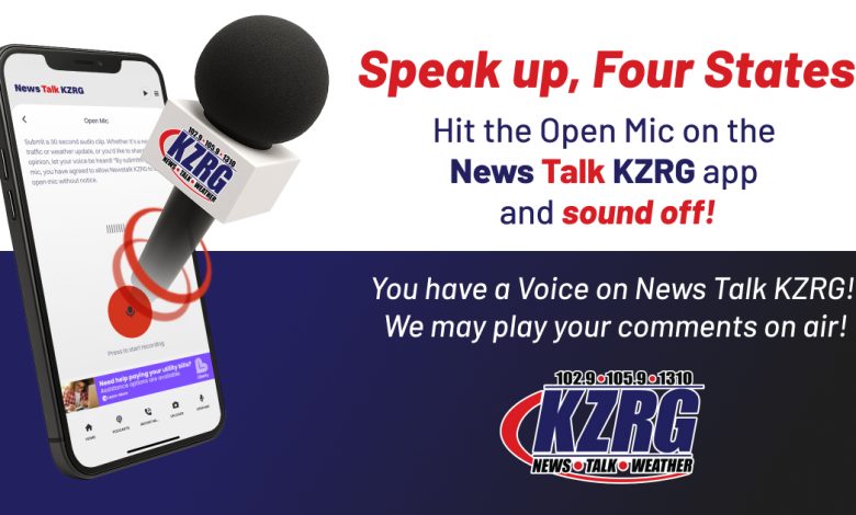 Facebookog open mic on the newstalk kzrg app
