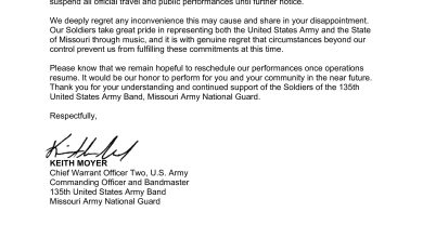 Photo of A letter to you from the Missouri National Guard